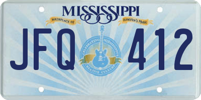 MS license plate JFQ412