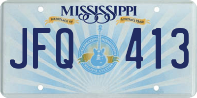 MS license plate JFQ413