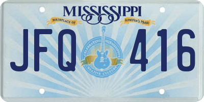 MS license plate JFQ416