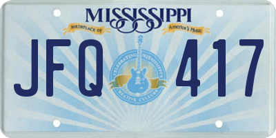 MS license plate JFQ417