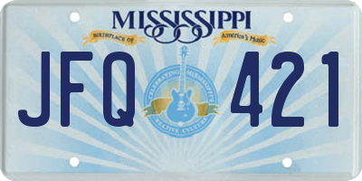 MS license plate JFQ421