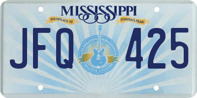 MS license plate JFQ425