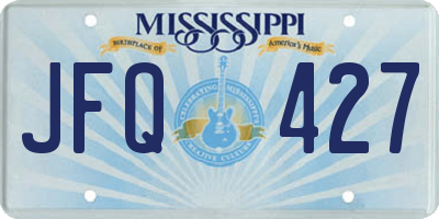 MS license plate JFQ427