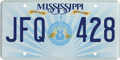 MS license plate JFQ428