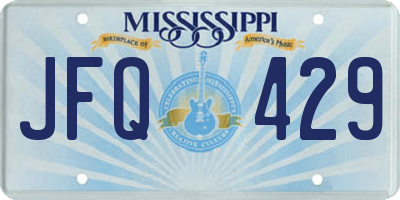 MS license plate JFQ429