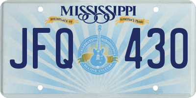 MS license plate JFQ430