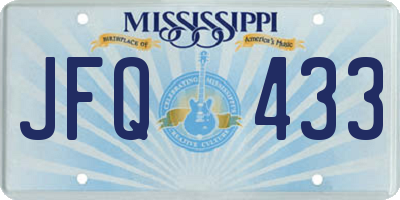 MS license plate JFQ433