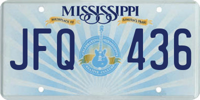 MS license plate JFQ436
