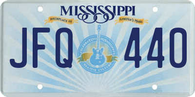 MS license plate JFQ440