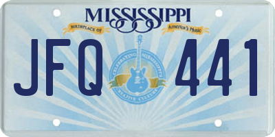 MS license plate JFQ441