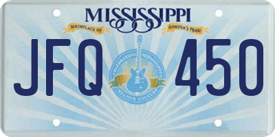 MS license plate JFQ450