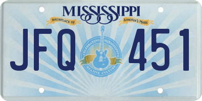 MS license plate JFQ451