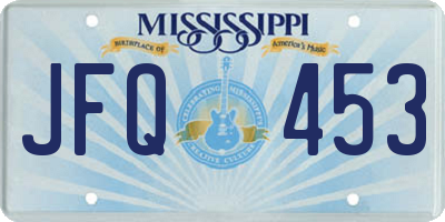 MS license plate JFQ453