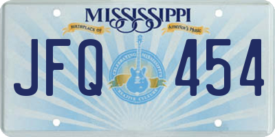 MS license plate JFQ454
