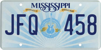 MS license plate JFQ458