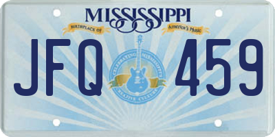 MS license plate JFQ459