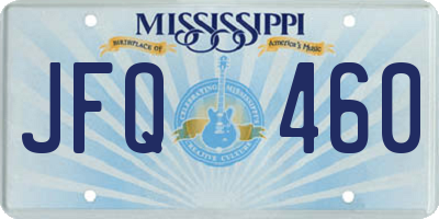 MS license plate JFQ460