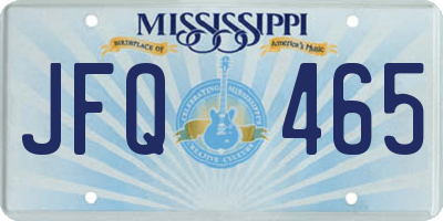 MS license plate JFQ465