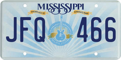 MS license plate JFQ466