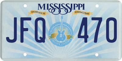 MS license plate JFQ470