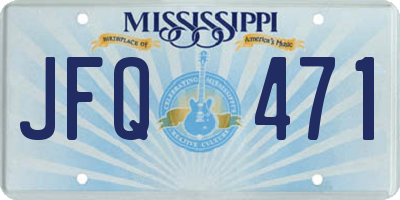 MS license plate JFQ471