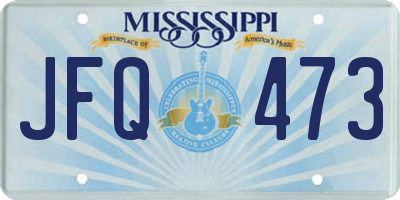 MS license plate JFQ473