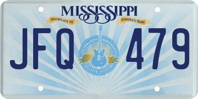 MS license plate JFQ479