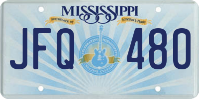 MS license plate JFQ480