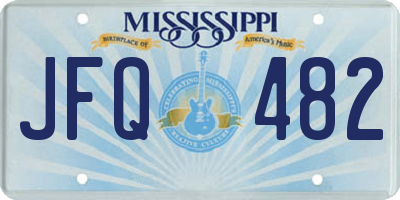 MS license plate JFQ482