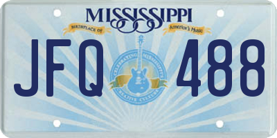 MS license plate JFQ488