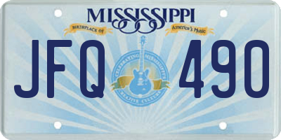 MS license plate JFQ490