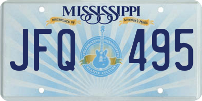 MS license plate JFQ495