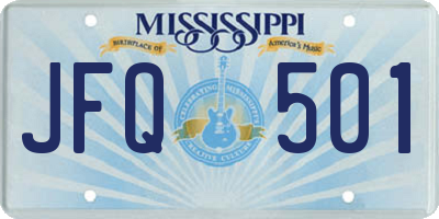 MS license plate JFQ501