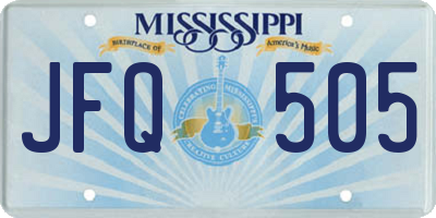 MS license plate JFQ505