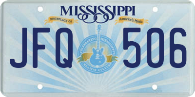 MS license plate JFQ506