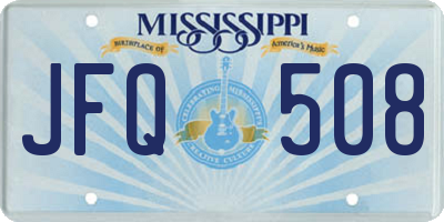 MS license plate JFQ508