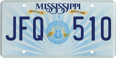 MS license plate JFQ510