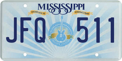 MS license plate JFQ511