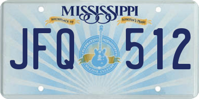 MS license plate JFQ512