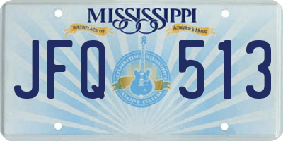 MS license plate JFQ513