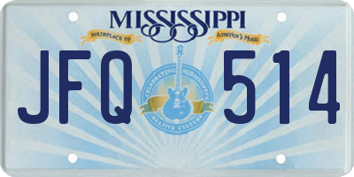 MS license plate JFQ514