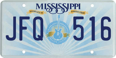 MS license plate JFQ516