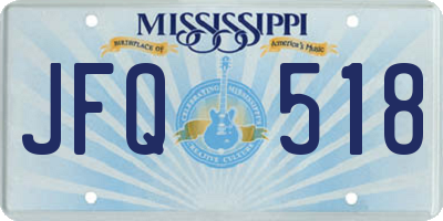 MS license plate JFQ518