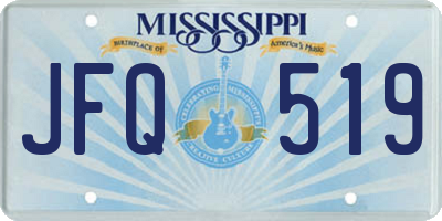 MS license plate JFQ519