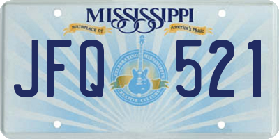 MS license plate JFQ521