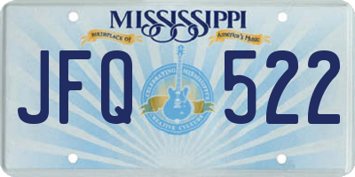 MS license plate JFQ522