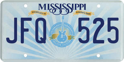 MS license plate JFQ525