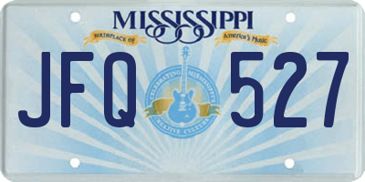 MS license plate JFQ527