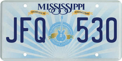 MS license plate JFQ530