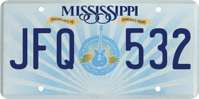 MS license plate JFQ532